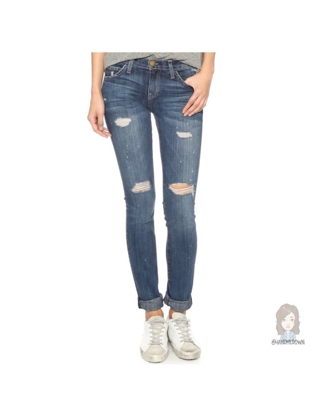 Current Elliott Paint Splatter Stiletto Jean Size 29 (Alt 28) - Picture 11 of 13